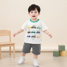 몽실이 그린넥자동차 반팔상하복
