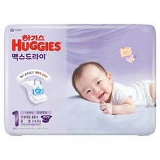 하기스 NEW 맥스드라이 밴드형 기저귀 남녀공용, 1단계, 68매