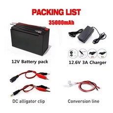 새로운 업그레이드 된 LiFePO4 리튬 배터리 12V 200Ah 휴대용 충전식 배터리 내장 5V 2.1A Usb 전원 디스플레이 포트 충전, 35000mAh