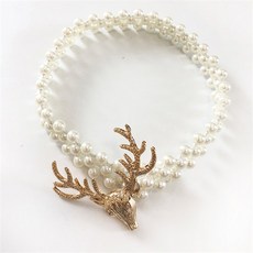 사슴머리 진주 커튼 버클 42cm, 01, 1개