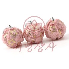 핑크블라썸 별폼폼이 3P 1세트 8cm 혜명상사 랜덤박스 동글이 오너먼트 성탄절 연말