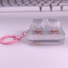 이북키보드 2키 블루투스 리모컨 매크로 커스텀 한손, 블루투스 지원, 핑크 버튼소리 작음