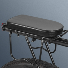 자전거 짐받이 안장 가죽 보조 쿠션 의자 블랙