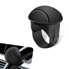 Crynod PACK 팩-1 자동차 핸들 부스터 미끄럼 방지 실리콘 360도 무소음 회전기 다기능 한 손 스티어링 보조 운전 도구 자동차용 범용 블랙 257455, Crynod PACK 팩-1 자동차 핸들 부스터, 미끄