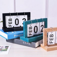 썬즈봉봉 데스크톱 나무달력 2024탁상달력, 블랙