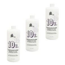 Super Star 10 볼륨 크림 페록사이드 과산화수소수 디벨로퍼, 3개, 946ml