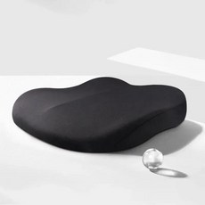 범용 메모리 폼 카시트 부스터 쿠션 메인 드라이버 컴포트 릴리프 의자 모든 시트에 적합, Black