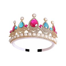金色角色扮演皇冠手套配飾組, 珍珠寶石皇冠, 1個
