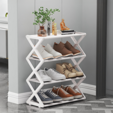 일상포인트 깔끔한 조립식 신발장 신발 정리대 4단, 화이트