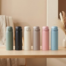 조지루시 원터치텀블러 SU-BA48 보온보냉병 심리스 식기세척기, 1개, 480ml, 코쿤화이트(WM)