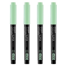 모나미 에딩슈퍼 형광펜 600/사각닙/캡식, 파스텔 그린(P/G), 4개입