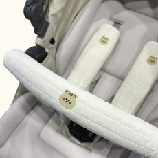 M4U 맘스포유 패브릭 100수 누빔 자수 유모차 안전바 커버, T바 안전바커버-다다, 1개