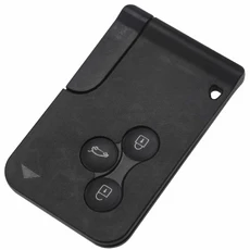 쿠쿠스토어 Jingyuqin-3 버튼 스마트 카드 르노 클리오 로건 메간 2 3 콜레오스 경치 좋은 케이스 블랙 자, 01 버튼 3개