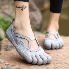 7프로추가인하 발가락신발 발가락 발편한 가벼운 필라테스 요가 제니신발 운동화, 36, 공항직원 그레이