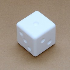 대형 플라스틱 주사위 5cm 흰색 보드 게임용 각종 게임용 레크레이션, 화이트, 1개