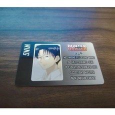 헌터헌터 헌헌 캐릭터 신분증 자격증 카드 곤 키르아 크라피카 레오리오 히소카, D