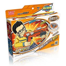 超繪玩 魔幻陀螺玩具 新款兒童男孩戰鬥旋轉魔幻摩託戰車競技對戰槍式髮射, 單核套裝大號【雷巖-破雷先鋒士】1槍1陀, 1個