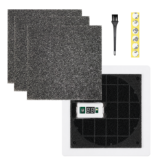 환풍기 에코필터22x22cm(3매입)+청소솔 세트 힘펠 제로크 플렉스 자이온 하츠 스펀지 싸이클론