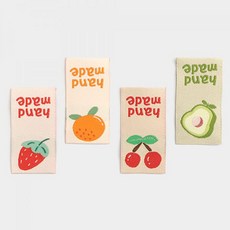 퀼트스타 프레시 과일 핸드메이드 끼움라벨 세트, 1개, 귤, 딸기, 아보카도, 체리