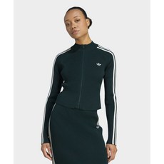 아디다스 3-스트라이프 슬림 니트 트랙 탑 - 그린 JY2599