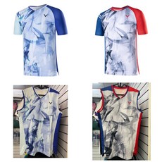 VICTOR 勝利 李梓嘉賽服 T-Shirt 賽服背心 (中性款) T-35002 T-35003 羽樂體育, 有袖款-熔岩紅,3XL, 1個