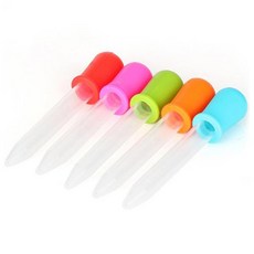 JCD 소형 실리콘 플라스틱 피펫 스포이드 수유 약 액체 눈 귀 학교 실험실 용품 5ml, 05 clear