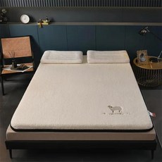 부드러운 피부 친화적 플러시 매트리스 쿠션 가정용 두꺼운 메모리 폼 다다미 매트 기숙사 싱글 더블 스폰지 패드 매트리스 방에서 사용 가능, 120x200x4cm, A. Offwhite