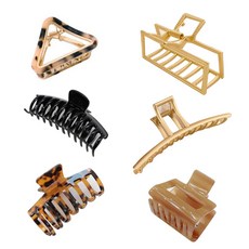 SOOSDA 法國別針大理石紋豹金屬框髮夾