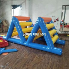 징검다리 장애물 체육대회 삼각 사다리 운동회 단체 교구 풍선 에어 바운스, 1개, 브라운 두꺼운 등반 사다리