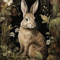 토끼 소박한 너구리 개구리 양 사슴 곰 여우 숲 포스터 페인팅 인쇄 거실 홈 장식, 13. 15