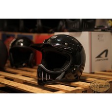 P&J 捷寶 ASTONE super retro 復古 越野 老味 山車帽 亮黑色, 1個, XXL