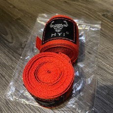 廣隆 牛哥 繃帶一對 拳擊 搏擊 散打 吸汗 纏手帶 泰拳 健身, 1個, 紅色3米-包裝袋