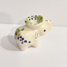 泰國陶瓷小象香插/塔香托-贈日本高級線香，線香座，香爐，塔香爐, 1個