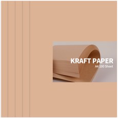 A4 크라프트지(Kraft Paper 110g) 내추럴브라운, 100개