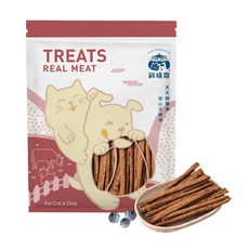 艾爾發寵物 Fudohouse飼糧倉 寵物零食 低脂雞肉肉乾肉條 犬貓皆宜原肉零食 無添加安心美味, 1個, 美式藍莓羊肉條 100g, 100g, 羊肉、藍莓