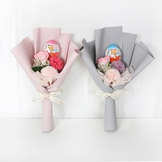 로렌블룸 킨더조이꽃다발 비누꽃다발 투톤장미 꽃다발 작은꽃다발 어린이꽃다발, 핑크 (해리포터 킨더조이1개)