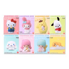 산리오 캐릭터즈 프렌즈 1 피규어 츄잉껌 랜덤, 9개, 35g, 풍선껌맛