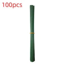 100PCS 인공 수국 장미에 플라스틱 입히는 줄기 인치 머리 스틱 막대 웨딩 장식 액세서리, 30cm