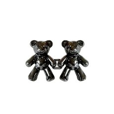 모양 옷단추 수예부자재 블랙 곰돌이 허리줄임