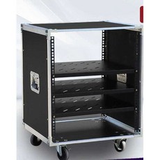 앰프 선반 출장 케이스 다층 렉 공연 진열 음향기기 콘솔 16U 바퀴 포함 87CM