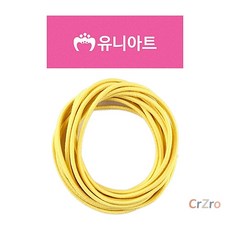 유니아트 칼라 고무줄 1000개입 노란색 머리끈 팔찌 만들기 DIY 공예용 1개입