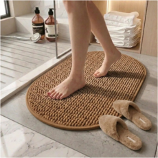 아린드 빨아쓰는 호텔 주방 욕실 먼지없는 고급 발매트, 타원형, 브라운