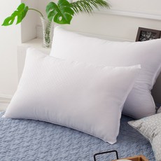 국내생산 휴루에 세미 마이크로 베개솜 2개, 화이트