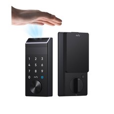 손바닥 인식 기능이 있는 EUFY F E34 스마트 현관문 키리스 엔트리 도어 WI FI 키패드 데드볼트 ANSI/B A 1등급 자동 음성 제어 IP65 방수 월 수수료 없음, 1 Palm Vein