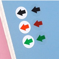 마요샵 미니 화살표 스티커 1장 컬러스티커, 흰바탕 - 검정