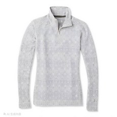 Smartwool 女款戶外印花長袖半開襟毛衣，柔軟透氣，修身顯瘦，時尚保暖