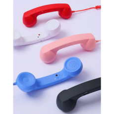 레트로 수화기 c타입 옛날전화기 이어폰, 1. 블랙