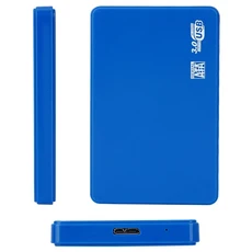 외장하드 케이스 5인치 SATA 인클로저 HDD SSD 모바일, 파란색, 1개, 파란색