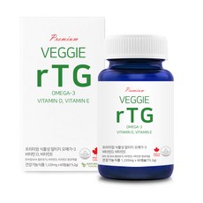 캐나다 식물성 rTG오메가3 비타민D 비타민E 3개월 알티지오메가3, 1, 60정