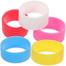 스쿼시그립 핸들 손잡이 BESPORTBLE 5pcs 테니스 라켓 그립 밴드 흡수 오버그립 링 실리콘 랩 소프트 댐퍼 스쿼시 랜덤 색상용, 스쿼시그립 핸들 손잡이 BESPORTBLE 5pcs 테